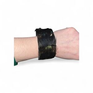 Peacock Feather Cuff Bracelet